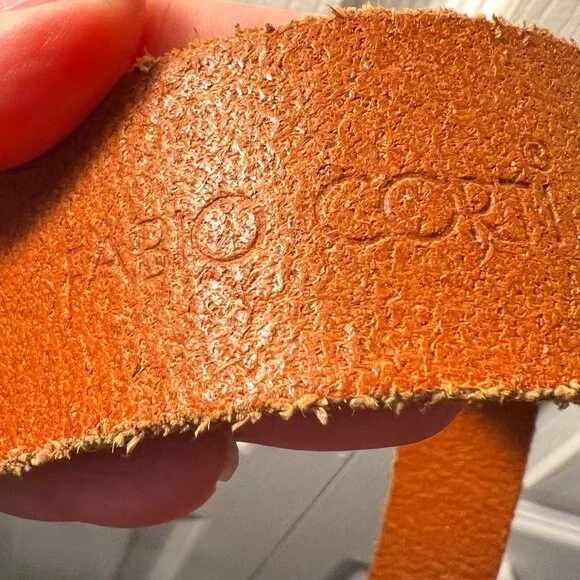 Fabio Corti-Women's Small Distressed Green Genuine Leather Made in Italy Belt - Picture 16 of 16